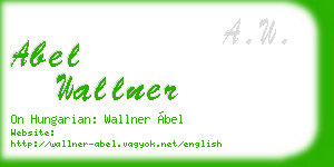 abel wallner business card